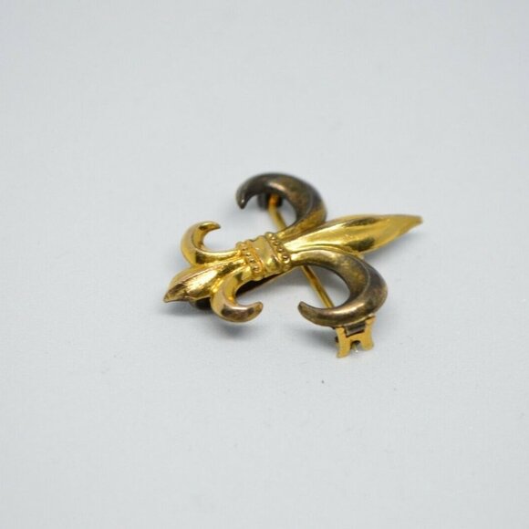 Gold Filled Turn of the Century Fleur De Lis Pin - Picture 3 of 4